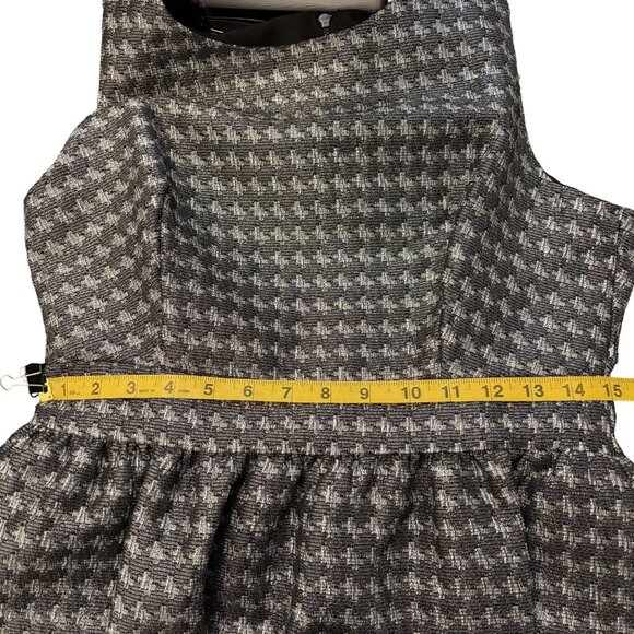 Isani For Target Black & Silver Feminine Retro Style Houndstooth Sleeveless - Picture 13 of 15